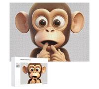 The Silent Monkey Jigsaw Puzzle Challenging Fun Puzzle Wooden Jigsaw Puzzles for Adults Families 500 PCS