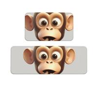 The Silent Monkey Kitchen Mats for Floor, Kitchen Rugs Sets of 2, Non Slip Cushioned Floor Mat Carpet Absorbent Washable Runner Standing Mat for Laundry Sink 17"x29.5"+17"x47.2"