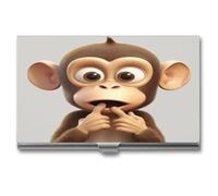 The Silent Monkey Metal Business Card Case for Men Women Slim Pocket Purse Multi Wallet Professional Pocket Card Holder for Name Card Credit Card, style, One Size