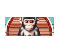 The Silent Monkey Mouse Pad 11.8x31.5 Inches, Non-Slip, Large Size Mouse Pad for Gamers and Office Use.