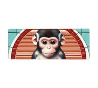 The Silent Monkey Mouse Pad 12x31.5 in Long Computer Mouse Mat Mousepad with Non-Slip Base for Gaming and Office