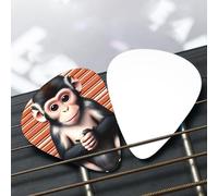 The silent monkey Patterned guitar pick set - (thin/medium/thick), widely compatible with all kinds of stringed instruments,