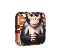 The Silent Monkey Period Proof Storage Bag-Feminine Hygiene Travel Case for Sanitary Pads, Discreet Mensural Pouch for Purse Office