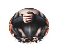 The silent monkey Print Shower Cap – Double Layer Bath Hair Cap with Elastic Band Lining, Ideal for Home Spa, Hotel, and Travel