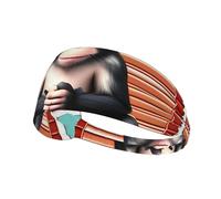 The Silent Monkey Print Sports Headband Women Men, Sweat Band Breathable Workout Sweatband for Running Yoga Gym