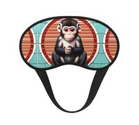 The Silent Monkey Printed Eye mask, for Sleeping, Light-Blocking, Soft and Comfortable, Elastic Band