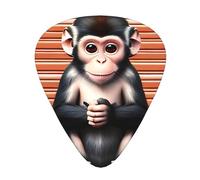 The silent monkey Printed guitar picks, set of 12, three thicknesses, suitable for guitar and ukulele, as a gift
