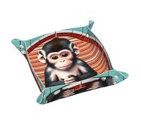 The Silent Monkey Printed Storage Tray - Multifunctional Desktop Organizer Tray for Cosmetics, Jewelry, Office Supplies