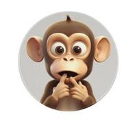 The Silent Monkey Printing Mouse Pad Round Mouse Pad Round Non-Slip Rubber Mousepads Desktop Notebook Mouse Mat with Stitched Edge for Working and Gaming