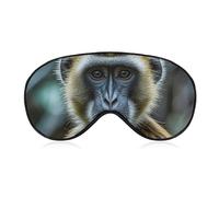 The Silent Monkey Sleep Mask Comfort Travel Eye Masks with Adjustable Elastic Strap Soft Funny Block Light Sleep Eye Cover for Side Sleeper for Nap Men Women Gift