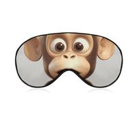 The Silent Monkey Sleep Mask for Women Men, Soft Eye Mask with Adjustable Strap for Sleeping, Light Blocking Travel Blindfold for Nap Comfortable Eye Cover for Home Office