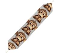 The Silent Monkey Table Runner for Dining Table, Short Plush Runners Washable & Durable Tablerunner Modern Home Decor for Wedding, Kitchen, Holiday 200*33cm