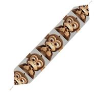 The Silent Monkey Table Runner for Dining Table, Short Plush Runners Washable & Durable Tablerunner Modern Home Decor for Wedding, Kitchen, Holiday 229*33cm