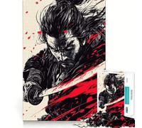 The Silent Samurai Blade Jigsaw Puzzle for Teenagers 1000 Pieces Enhance Recall Quiet Fun Exact Edge Artistic Gift (38x52cm)