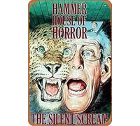 The Silent Scream Film Movie Poster Retro Metal Tin Sign Wall Home Wall Art Metal Tin Sign,cave,bar,Club, Metal Tin Sign 8x12 Inches