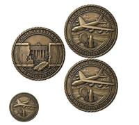 The Silent Victory Cold War Veteran Challenge Coin, 1947-1991 Peace Through Strength Tribute Coin with B-52 Bomber & Berlin Wall Design, Military Veteran Commemorative Coin (3pcs)