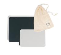 The Silicone Kitchen Reusable Silicone Oven Baking Mats Gift Set Bundle, 2 Half-Sheet, 2 Quarter-Sheet, Vintage Navy Blue, Pearl Gray