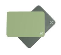 The Silicone Kitchen Silicone Oven Baking Mats, Dishwasher Safe, BPA Free, Extra Thick, Quarter Sheet 8 in by 11.75 in, Green and Gray