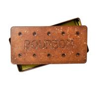 The Silver Crane co. Empty Giant Bourbon Biscuit Tin - Novelty Storage for Biscuits, Cakes, Sweets and Treats - Rectangular Cookie Tin for Keeping Snacks & Treats Fresh, Fun Valentines Day Gift