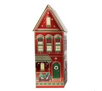 The Silver Crane Co Winter Festive Houses Speculoos Cookies, 345g (Speculoos House Cookies in Red Tin)