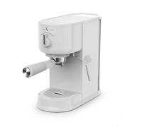 The Simple White Plastic Coffee Maker Is Suitable For Home Or Personal Use.
