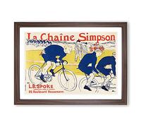The Simpson Chain by Henri De Toulouse-Lautrec Framed Print | A2 Walnut Framed Wall Art | Ready to Hang | Modern Nature Picture | Living Room Bedroom Lounge Office