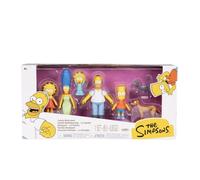 THE SIMPSONS Action Figures Family Multi-Pack 6.35cm Figures | Includes Homer, Marge, Bart, Lisa, Maggie, Santa's Little Helper, and Snowball II