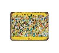 The Simpsons All Characters Collection Poster Anime Poster Retro Poster Metal Tin Sign Chic Art Retro Iron Painting Bar People Cave Cafe Family Garage Poster Wall Decoration 12x16inch(30x40cm)