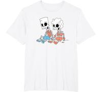The Simpsons Bart and Lisa Skeletons Treehouse of Horror T-Shirt White