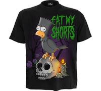 The Simpsons - Bart Raven - Front Print T-Shirt Black - 4XL