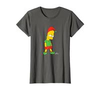 The Simpsons Bart Simpson Elf Bart Holiday T-Shirt, Women, Asphalt Grey, 3X-Large