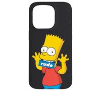 The Simpsons Bart Simpson Rude Mouth Black Case for iPhone 15 Pro