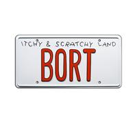 The Simpsons | BORT | Metal Stamped License Plate