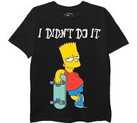 The Simpsons Boys Bart Simpson Skateboard T-Shirt - Boys 4-20 Shirt, Black, 10-12