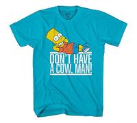 The Simpsons Boys Bart Simpson Skating Shirt - Krusty The Klown, Bart and Homer Simpson Tee Graphic T-Shirt, Turquoise Heather, M