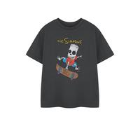 The Simpsons Boys Grey Bart Halloween Short Sleeved T-Shirt - 7-8 Years