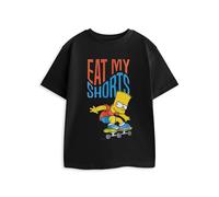 The Simpsons Boy's Short Sleeved T-Shirt | Black | Official Merch | Size: 5-6 Years The Simpsons Black 5-6 Years