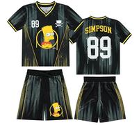 The Simpsons Boys T-Shirt and Shorts Set, Black/Multi, 10-12
