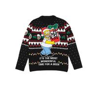 The Simpsons Christmas Jumper (Mens Black)