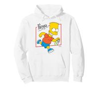 The Simpsons El Barto Bart Running & Smiling Dark Text Pullover Hoodie