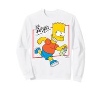 The Simpsons El Barto Bart Running & Smiling Dark Text Sweatshirt