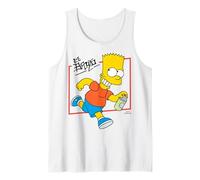 The Simpsons El Barto Bart Running & Smiling Dark Text Tank Top