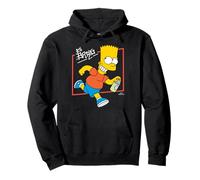The Simpsons El Barto Bart Running & Smiling Light Text Pullover Hoodie