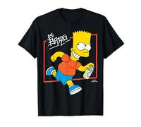 The Simpsons El Barto Bart Running & Smiling Light Text T-Shirt