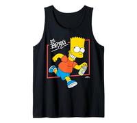 The Simpsons El Barto Bart Running & Smiling Light Text Tank Top