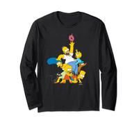 The Simpsons Family Donut Reach Long Sleeve T-Shirt