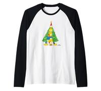 The Simpsons Holiday Family Christmas Tree Stack Raglan Baseball Tee