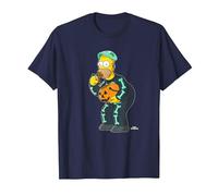 The Simpsons Homer Candy Feast Treehouse of Horror Halloween T-Shirt, Men, Navy Blue, Medium