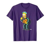 The Simpsons Homer Candy Feast Treehouse of Horror Halloween T-Shirt, Men, Purple, Small