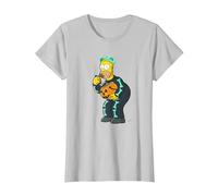 The Simpsons Homer Candy Feast Treehouse of Horror Halloween T-Shirt, Women, Silver Grey, Medium